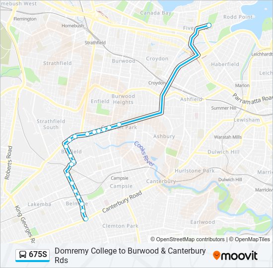 675S bus Line Map