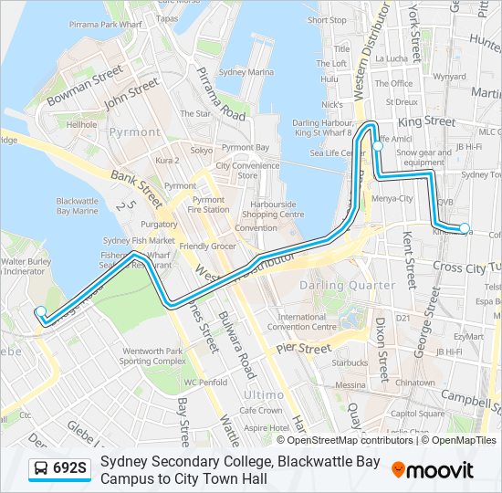 692S bus Line Map