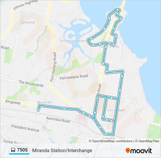750S bus Line Map