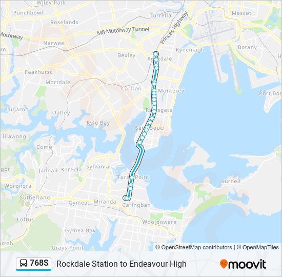 768S bus Line Map