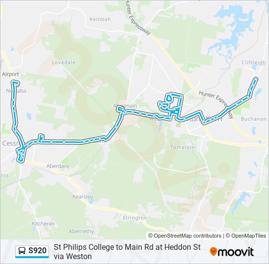 S920 bus Line Map