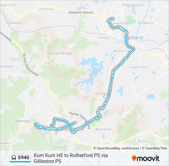 S940 bus Line Map