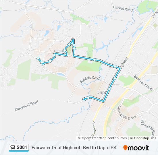 Mapa de S081 de autobús