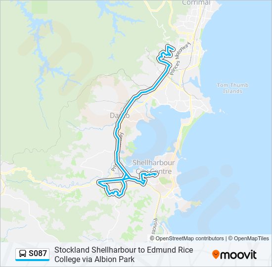 S087 bus Line Map