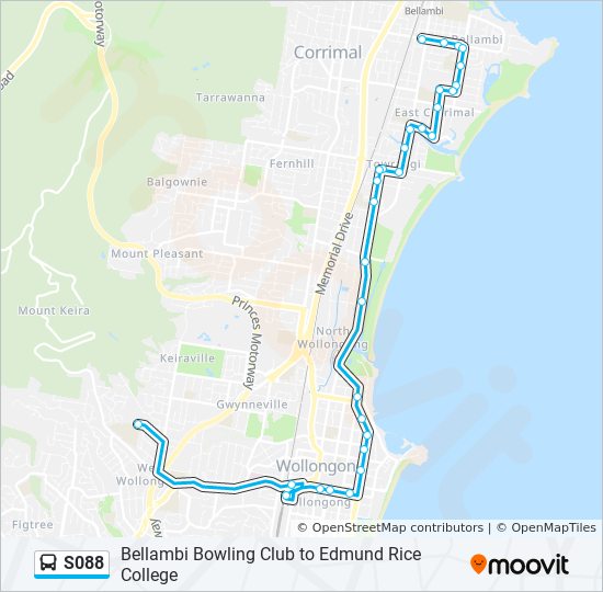 S088 bus Line Map