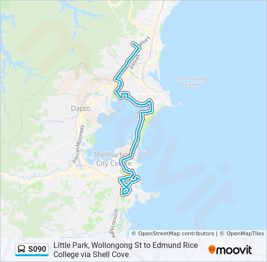 S090 bus Line Map