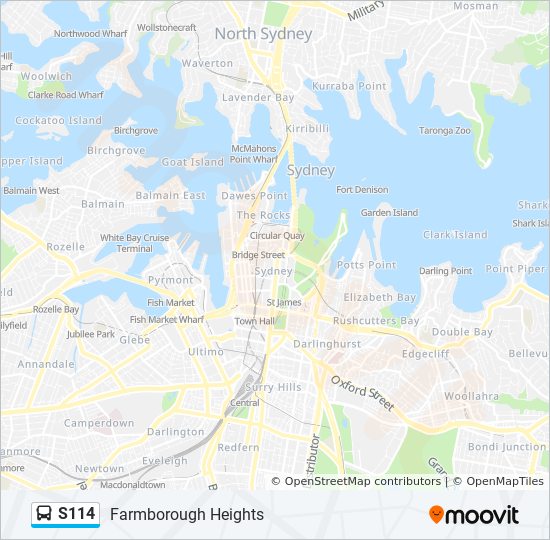 S114 bus Line Map