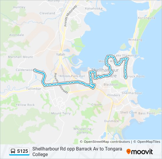 Mapa de S125 de autobús