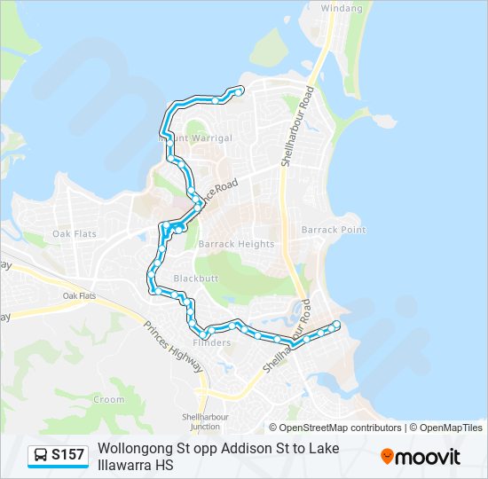 S157 bus Line Map