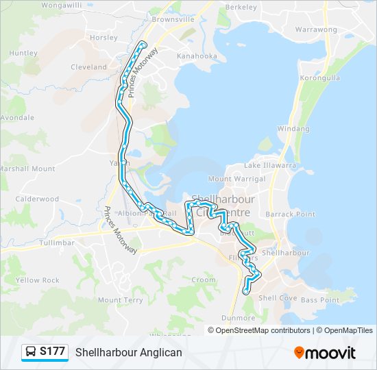 Mapa de S177 de autobús