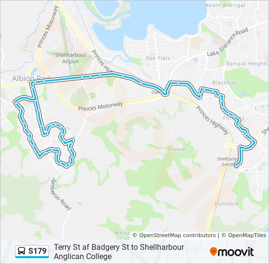 Mapa de S179 de autobús