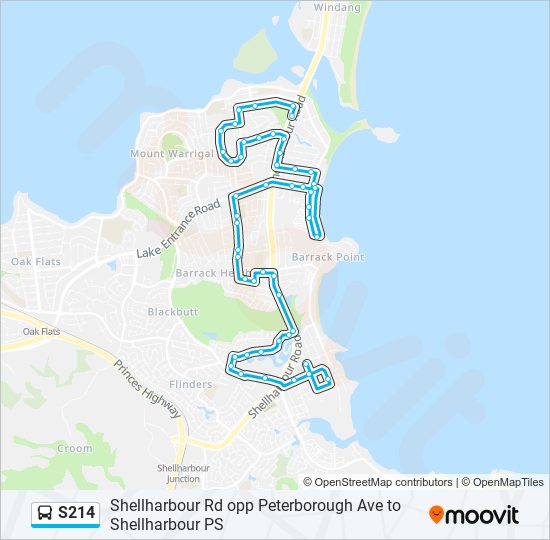 s214 Route: Schedules, Stops & Maps - Shellharbour PS (Updated)