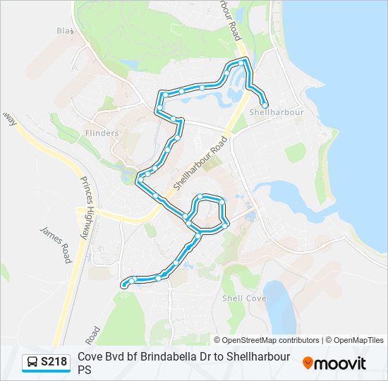 S218 bus Line Map