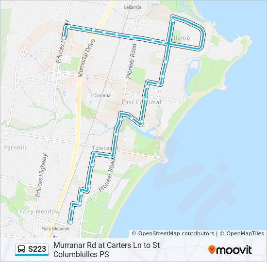 S223 bus Line Map