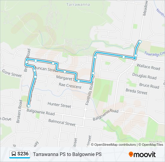 S236 bus Line Map