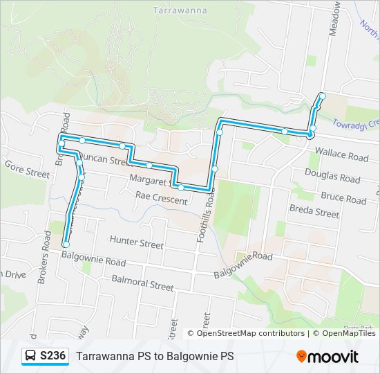 S236 bus Line Map