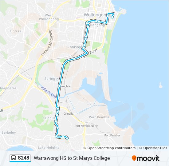 Mapa de S248 de autobús