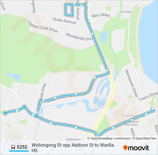 s252 Route: Schedules, Stops & Maps - Warilla HS (Updated)