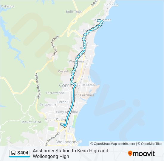 S404 bus Line Map