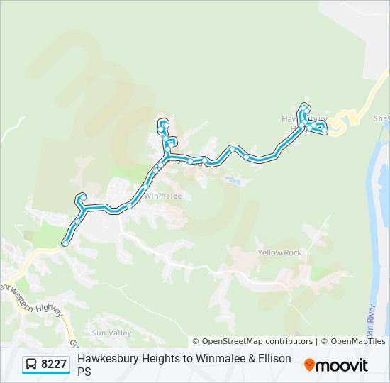 Mapa de 8227 de autobús