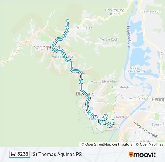 Mapa de 8236 de autobús