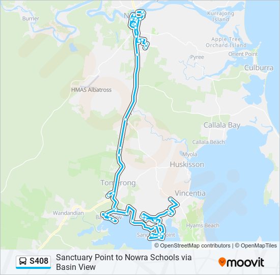 S408 bus Line Map