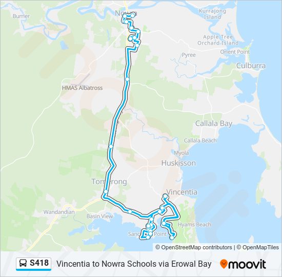 S418 bus Line Map