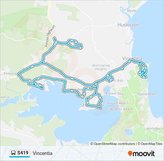 S419 bus Line Map