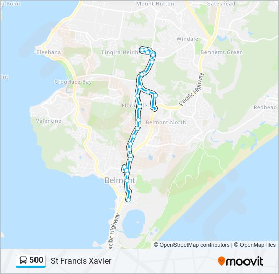 500 bus Line Map