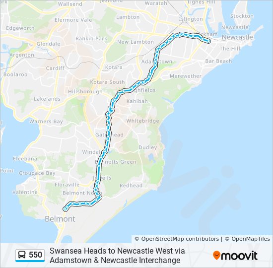 550 bus Line Map