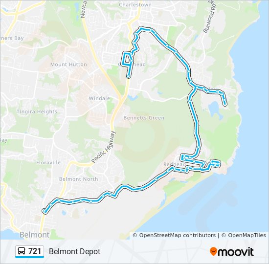 Mapa de 721 de autobús