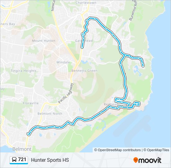 Mapa de 721 de autobús