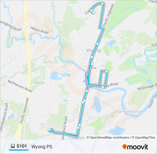 S101 bus Line Map