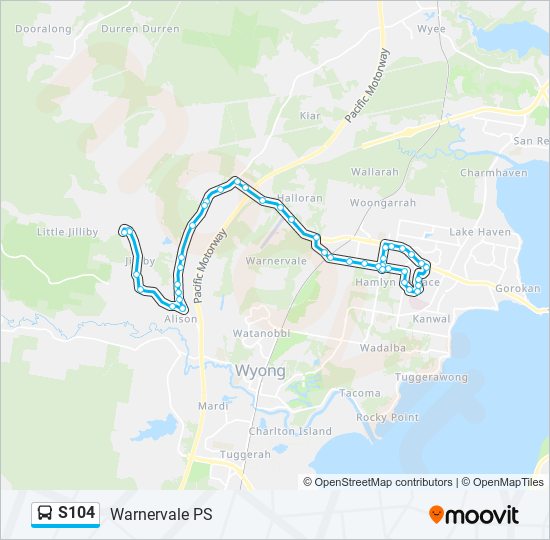 S104 bus Line Map
