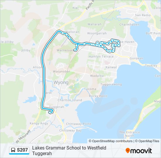 S207 bus Line Map