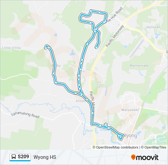 S209 bus Line Map