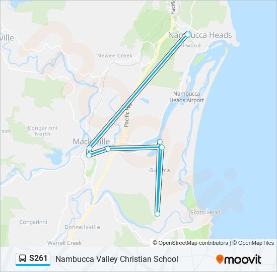 s261 Route: Schedules, Stops & Maps - Nambucca Valley Christian School ...