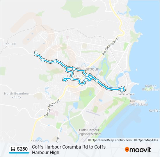 S280 bus Line Map