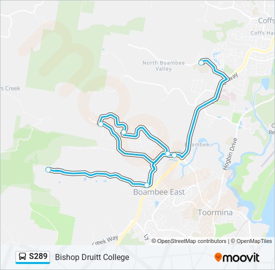 S289 bus Line Map