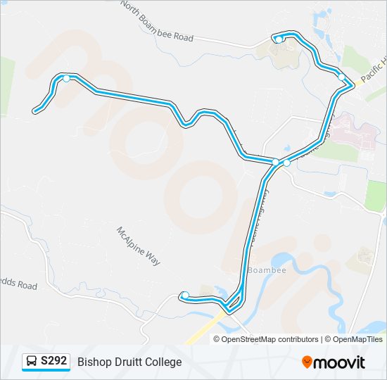 S292 bus Line Map