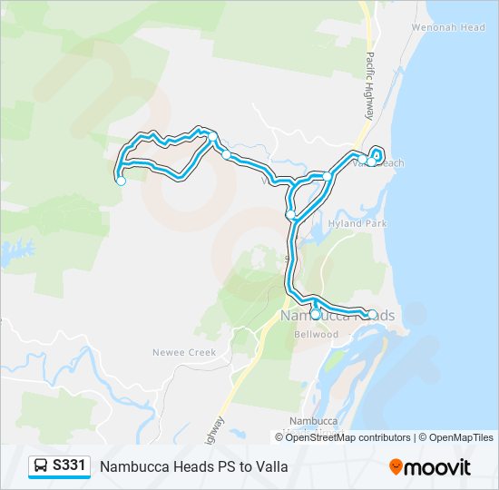 S331 bus Line Map