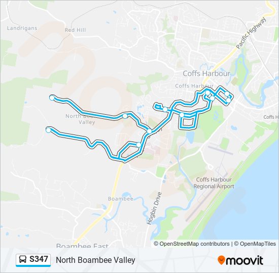 s347 Route: Schedules, Stops & Maps - North Boambee Valley (Updated)