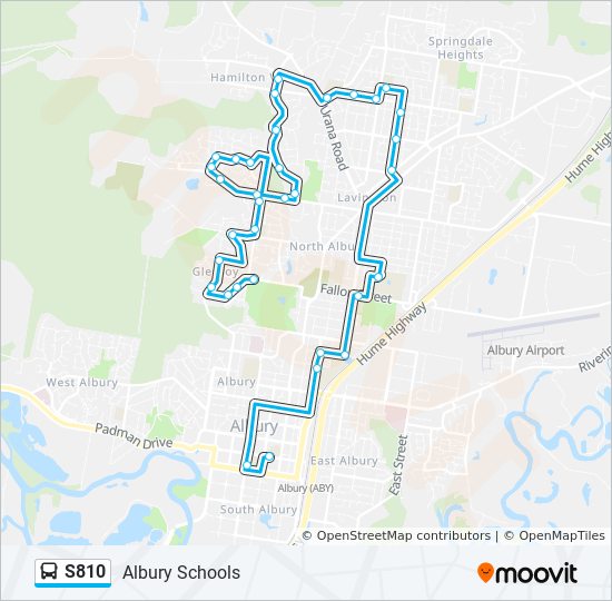 Mapa de S810 de autobús