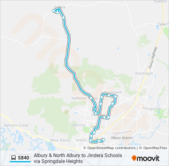 S840 bus Line Map