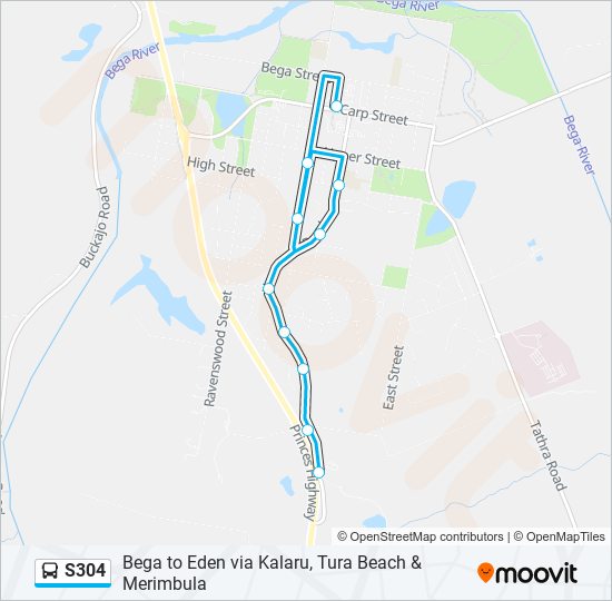 S304 bus Line Map
