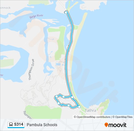 S314 bus Line Map