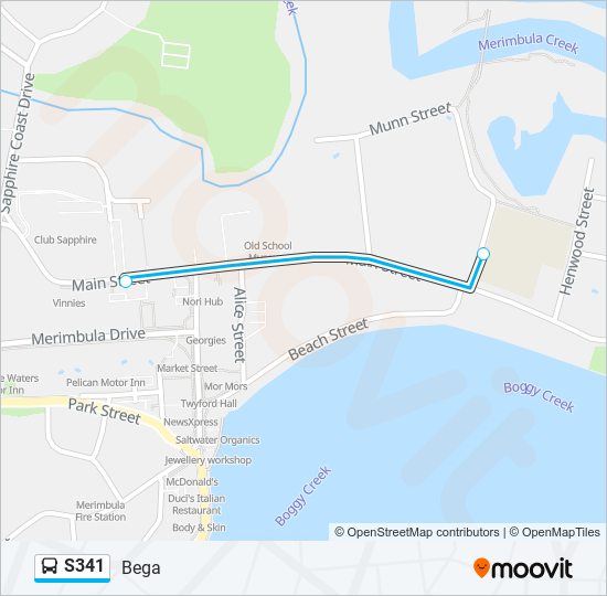 S341 bus Line Map