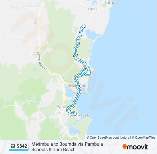 S342 bus Line Map
