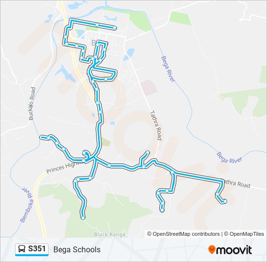 S351 bus Line Map