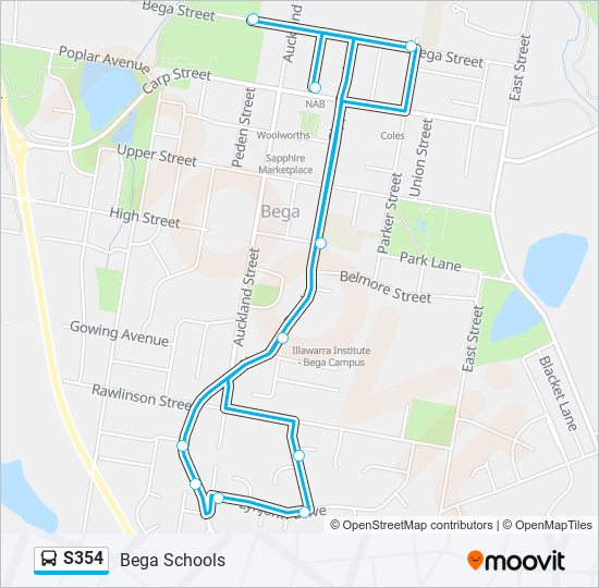 S354 bus Line Map